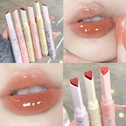 Glaze Love Heart Shape Solid makeup Lipstick Pen