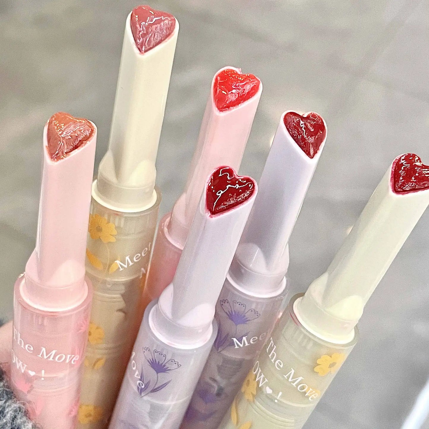 Glaze Love Heart Shape Solid makeup Lipstick Pen