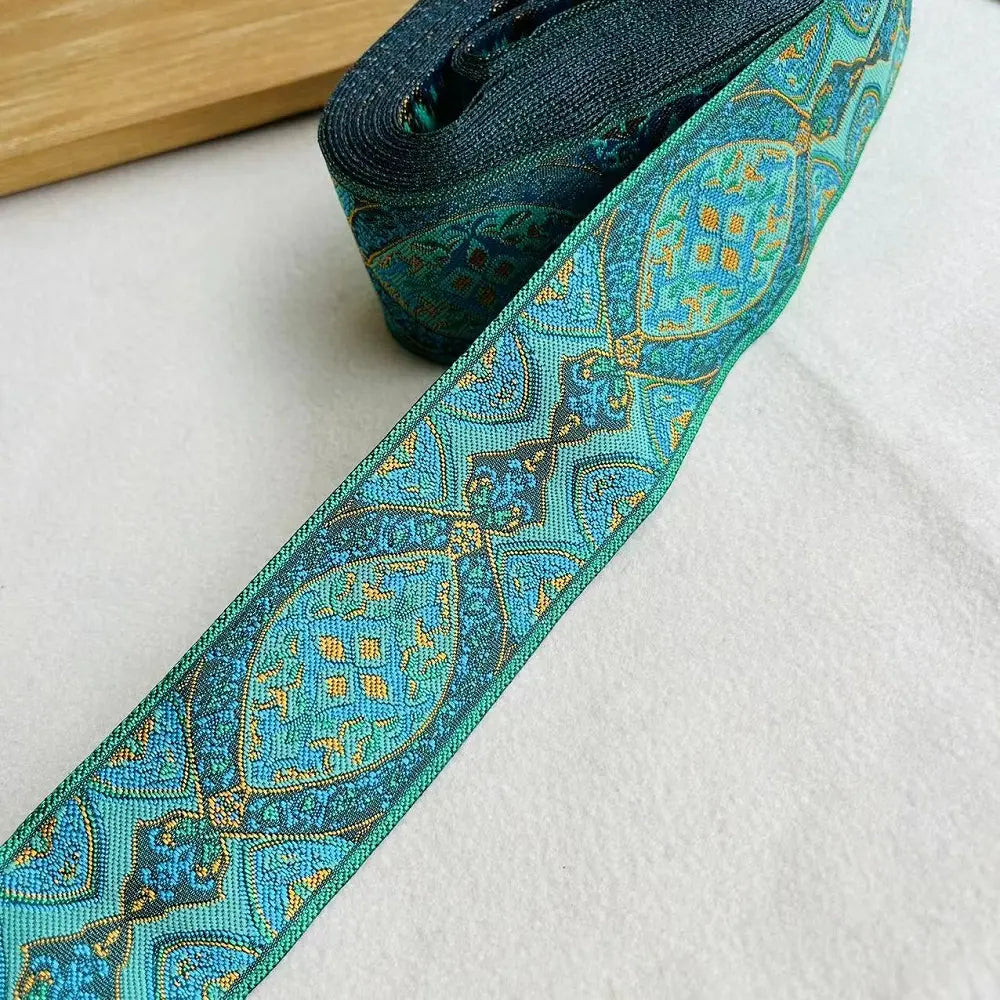 Ethnic Style Polyester Woven Webbing Jacquard Ribbon