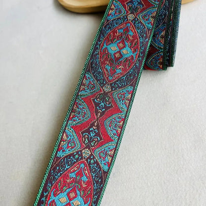 Ethnic Style Polyester Woven Webbing Jacquard Ribbon